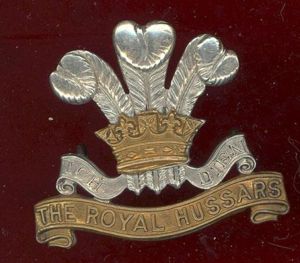 The Royal Hussars Officer's cap badge