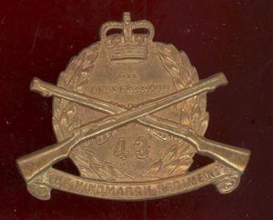 Australian 43rd Hindmarsh Regiment slouch hat badge