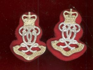 Queen's Own Hussars staybright collar badges