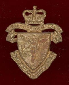Australian Melbourne University Regiment cap badge