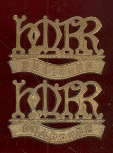 Boer War H.M.R.R. / DRAGOONS shoulder titles