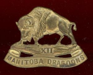 Canadian XII Manitoba Dragoons WW2 cap badge