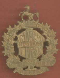 Canadian First Hussars WW1 cap badge