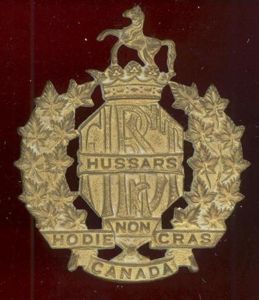 Canadian First Hussars WW1 cap badge