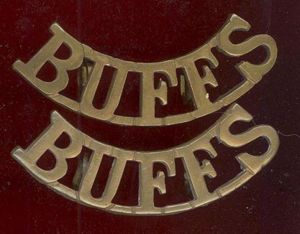 BUFF'S East Kent Regiment shoulder titles