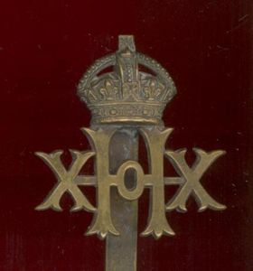 20th Hussars WW1 OR's cap badge