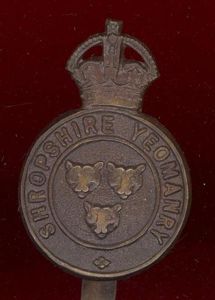 Shropshire Yeomanry bronze OR's cap badge