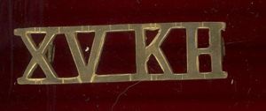 XV KH 15th King's Royal Hussars WW1 Officer's shoulder title
