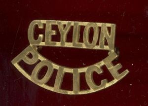 CEYLON / POLICE shoulder title