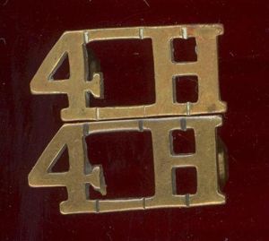 4 H 4th Queen's Own Hussars shoulder titles
