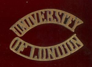 UNIVERSITY / OF LONDON shoulder title