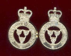 Shropshire Yeomanry staybright collar badges