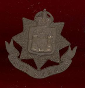 East Surrey Regt. Officer's OSD cap badge