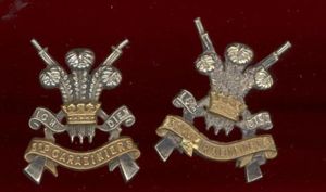 3rd Carabiniers OFficer's collar badges