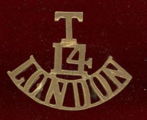 T /14 / LONDON WW1 shoulder title