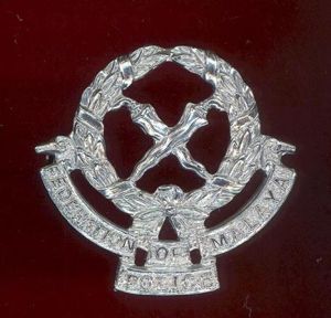Malayian Federation of Malaya Police cap badge