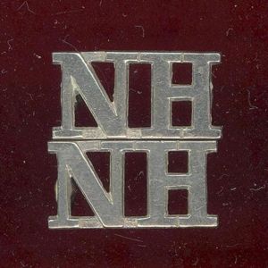 N.H. Northumberland Hussars Yeomanry Officer's shoulder titles