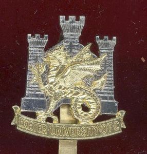 Exeter University O.T.C. staybright cap badge