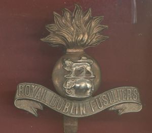Irish Royal Dublin Fusiliers WW1 cap badge