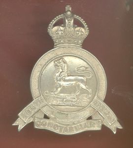 South African Police Constabulary Edwardian slouch hat badge