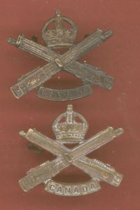 Canadian Machine Gun Corps WW1 CEF collar badges