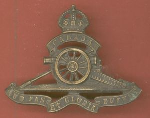 Canadian Field Artillery WW1 CEF cap badge