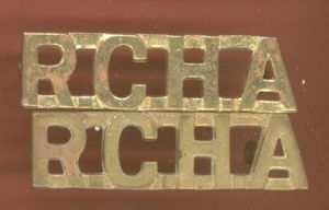R.C.H.A. Royal Canadian Horse Artillery WW1 CEF shoulder titles