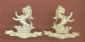 7th Princess Royal Dragoon Guards Victorian OR's collar badges
