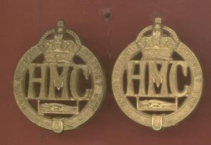 British Colonial Jamaica H.M. Customs Officer's collar badges