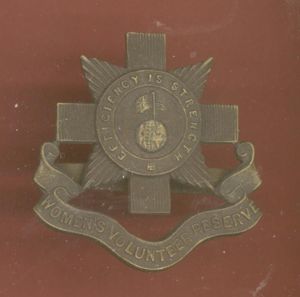 Women's Volunteer Reserve cap badge