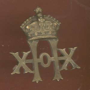 20th Hussars Victorian OR's cap badge