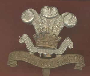 3rd Prince of Wales Dragoon Guards WW1 OR's cap badge