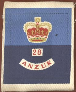 28th Commonwealth Brigade cloth formation sign