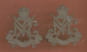 South African Royal Natal Carbineers Officer's collar badges