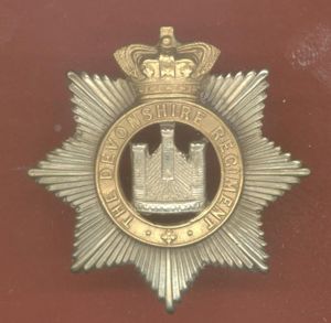 The Devonshire Regiment Victorian OR's cap badge