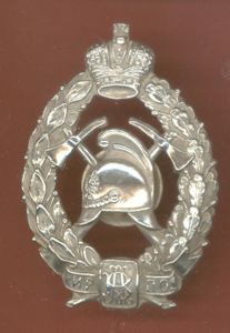 Imperial Russian Fire Fighters Society silver badge