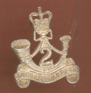 2nd King's African Rifles Officer's H/M silver beret badge