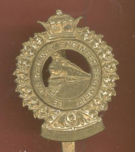 Indian Army Ceylon Railway Engineer Regiment WW1 cap badge