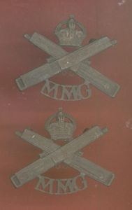 Motor Machine Gun Corps WW1 Officer's OSD collar badges
