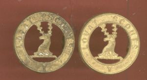 Lovat Scouts Yeomanry OR's collar badges