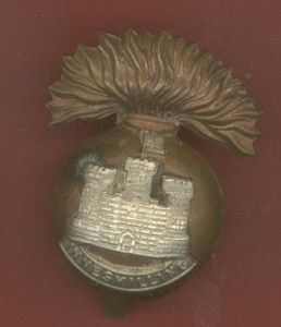 Royal Inniskilling Fusiliers WW2 OR's caubeen badge
