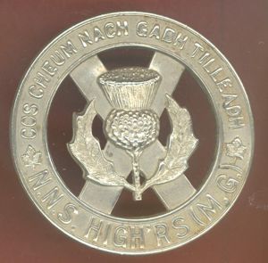 Canadian North Nova Scotia Highlanders (M.G.) glengarry badge