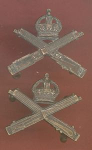 Machine Gun Corps WW1 Officer's OSD collar badges