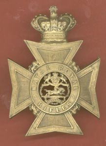 South African Natal Royal Rifles Victorian helmet plate