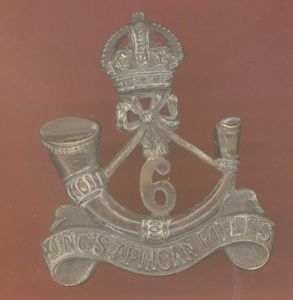 6th King's African Rifles Bronze cap badge