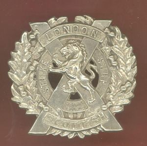 The London Scottish WW1 sporran badge