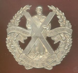 Q.O.Cameron Hldrs Liverpool Scottish glengarry badge