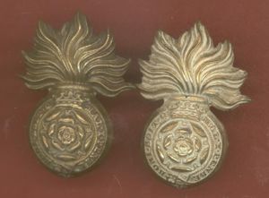 Royal Fusiliers City of London Regt. Victorian OR's collar badges
