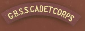 G.B.S.S. CADET CORPS cloth shoulder title