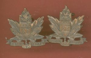 Canadian 213th Toronto Americans Bn. Collar Badges